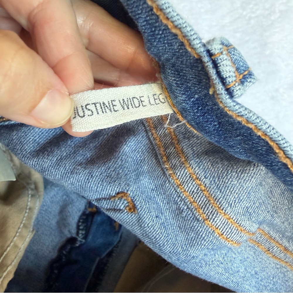 Rag and Bone Jeans Justine Sz 28 Wide Leg Blue Denim Stretch Preppy READ - Picture 13 of 15